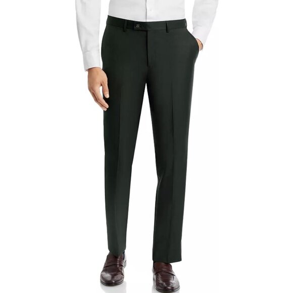 NEW $268 Robert Graham Russel Modern Fit Sharkskin Pants!  32  Very Dark Green - Picture 1 of 4